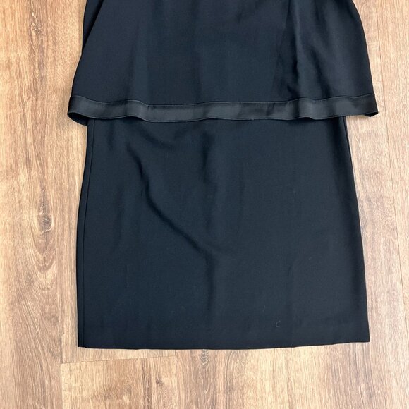 NEW Trina Turk Alaina Carmel Crepe Tiered Black Dress Sz 0 - Picture 6 of 15